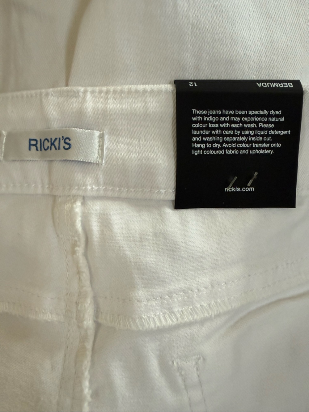 Ricki's White Womens Bermuda Shorts - Picture 3 of 4